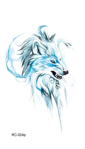 52 Kinds Watercolor Animals Fake Tattoos Temporary Cat Flamingo Wolf Whale Fox Butterfly Waterproof Tatto Stickers Small Size