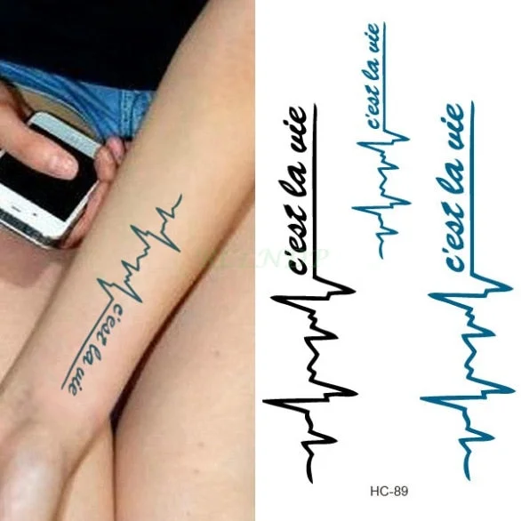 Waterproof Temporary Tattoo Sticker sexy waist English letters bleeding love tatto flash tatoo fake Art tattoos for girl women 4
