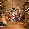 XMAS DIY Acrylic Special Shape Diamond Painting Hanging Pendant Hanging Kit