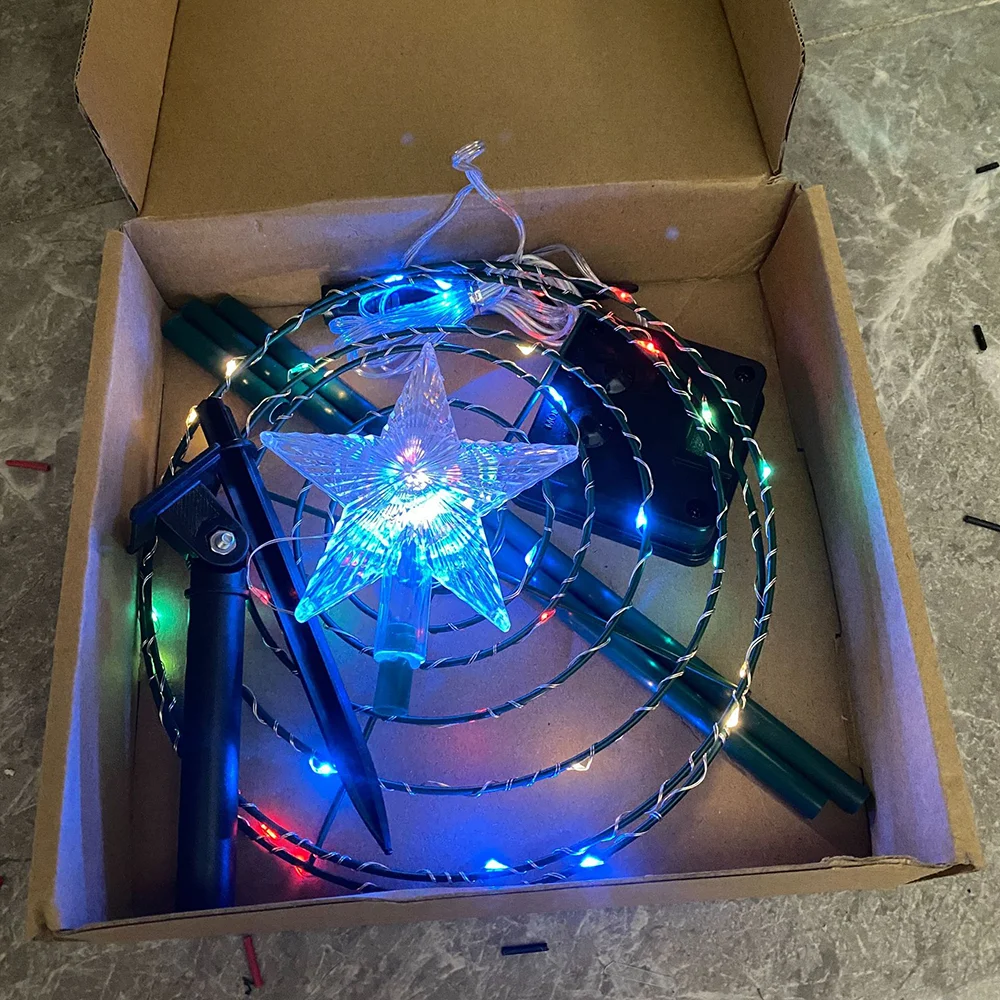 Christmas light string star LED outdoor decorative lights