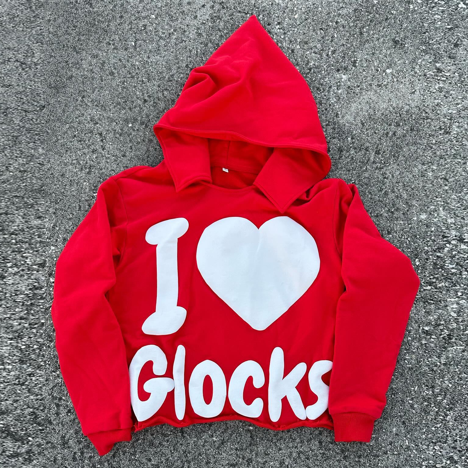 i love glocks print hoodie