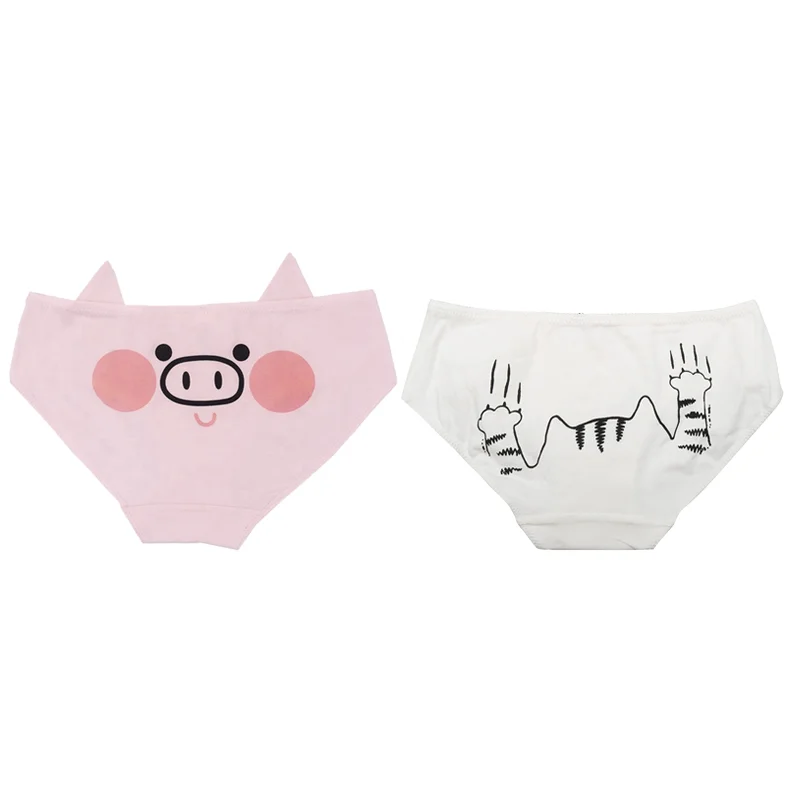 Billionm 1- 3Pcs Pink Pig Print Panties Underwear Cute Cartoon Briefs Cotton Panties Set Sexy Underpants Girls Thongs Knickers Hipsters