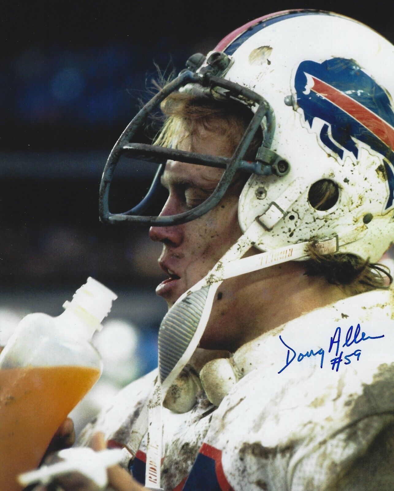 Autographed DOUG ALLEN Buffalo Bills 8x10 Photo Poster painting - w/COA