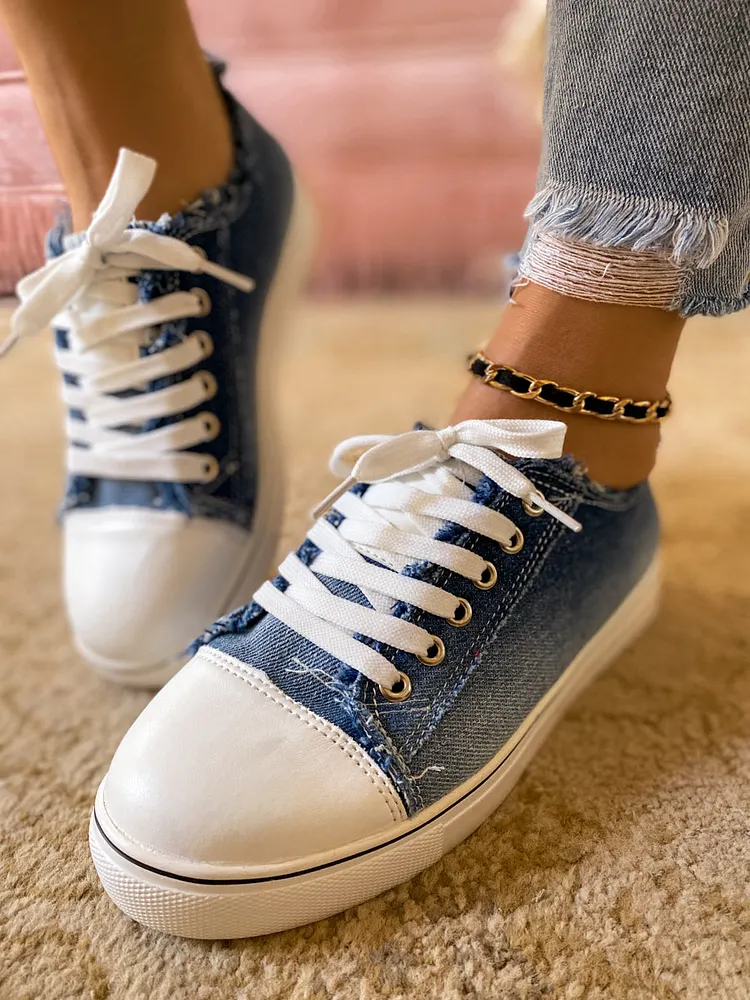 Denim Bayshore Canvas Sneakers - EN BLOOM
