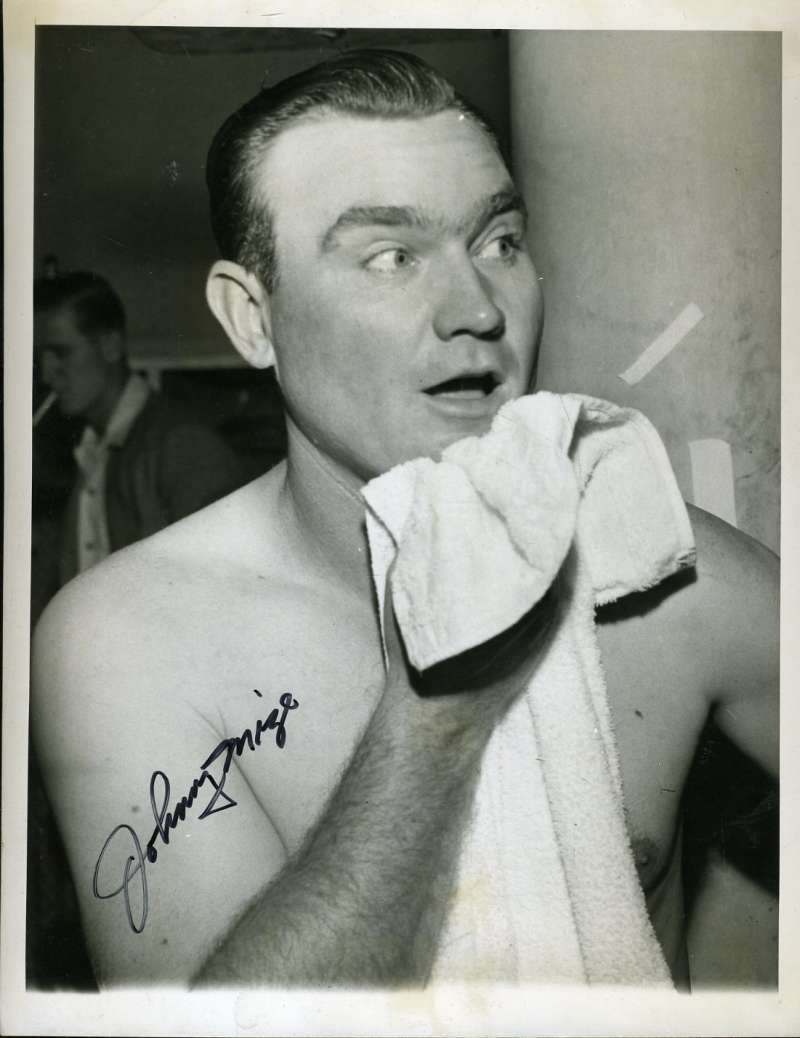 Johnny Mize 1947 Psa/dna Signed Certified 7x9 Wire Photo Poster painting Authentic Autograph