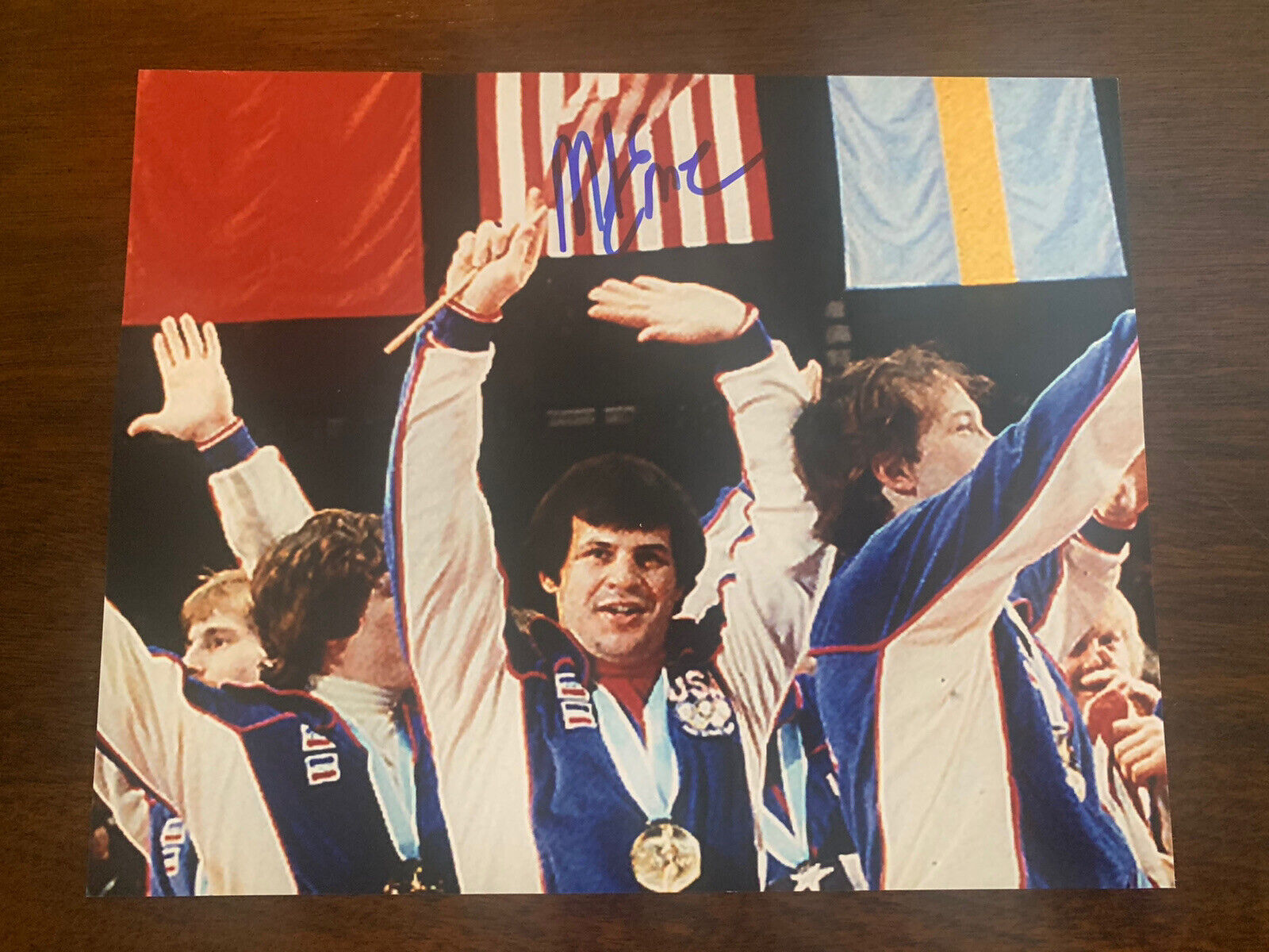 Mike Eruzione SIGNED 8x10 Photo Poster painting 1980 USA Olympic Hockey Miracle On Ice Autograph