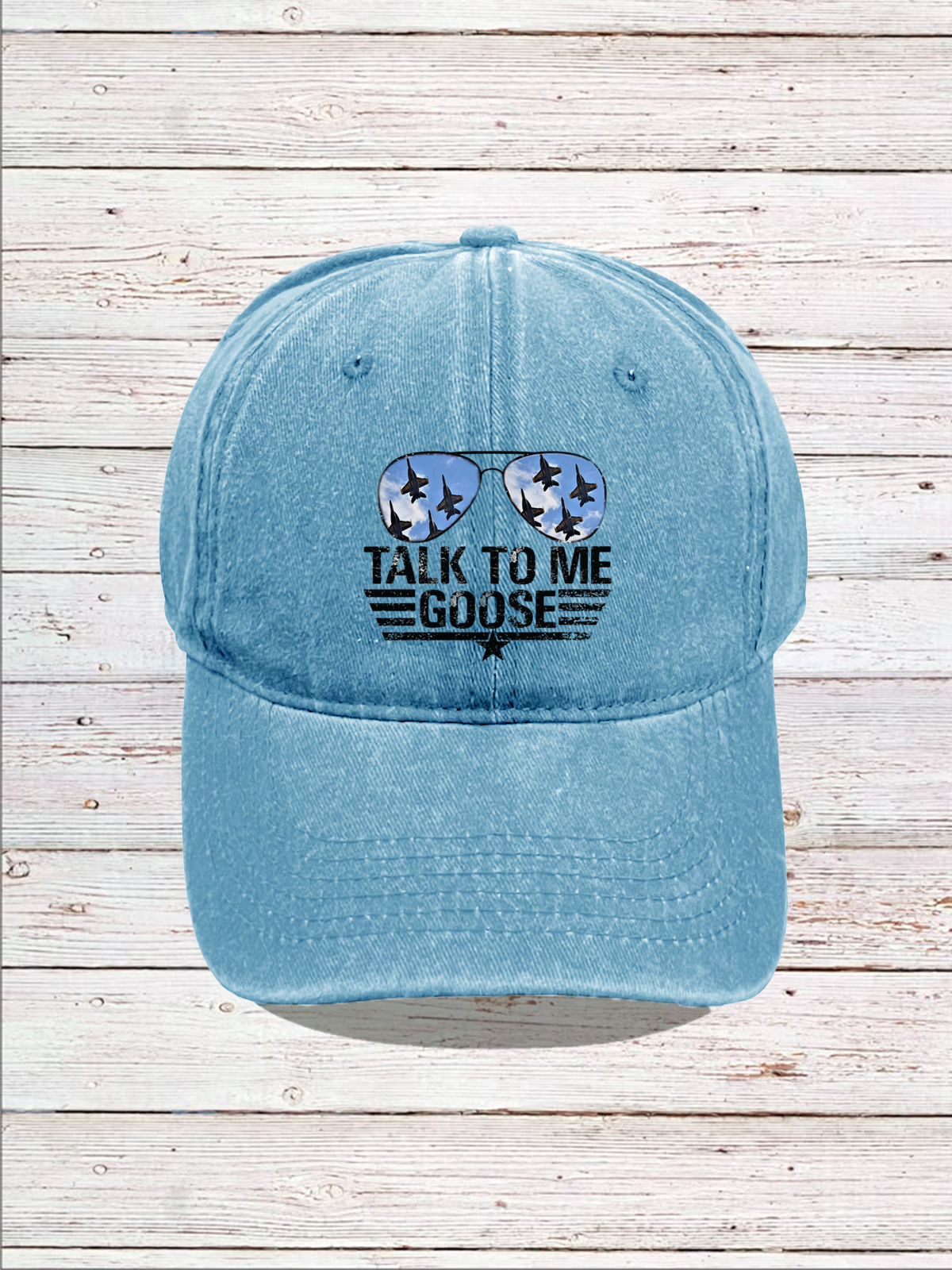 Western Style Retro Washed Distressed Letter Print Baseball Cap