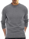 Men's Solid Color Bottoming Round Neck Casual Sweater