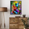 Peinture Diamant Drill Rond Papillon Et Fleur-40*50CM
