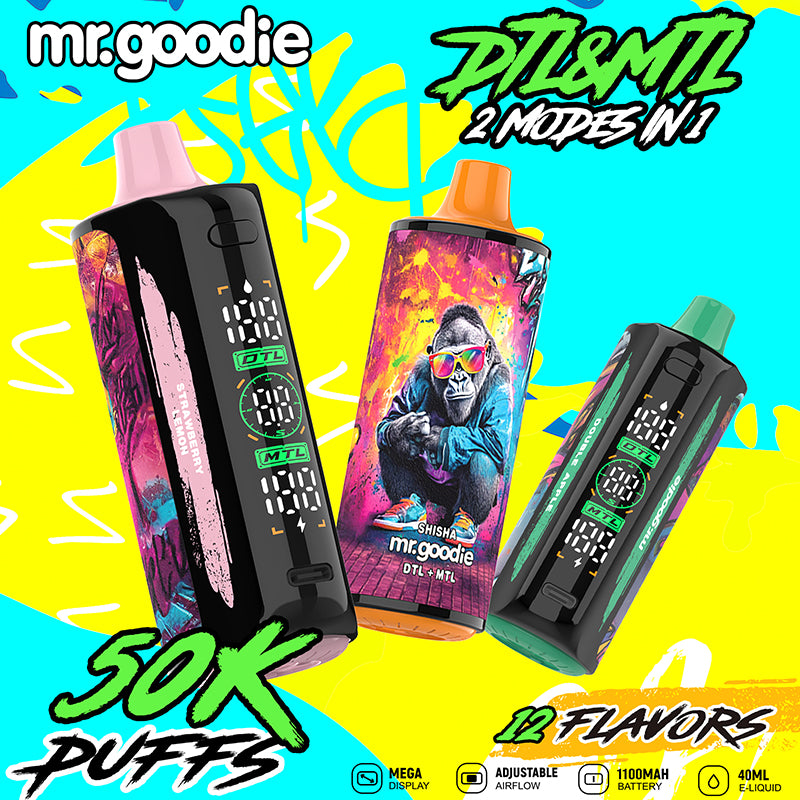 MRGOODIE MTL DTL 50000  Puffs Disposable Vape Wholesale