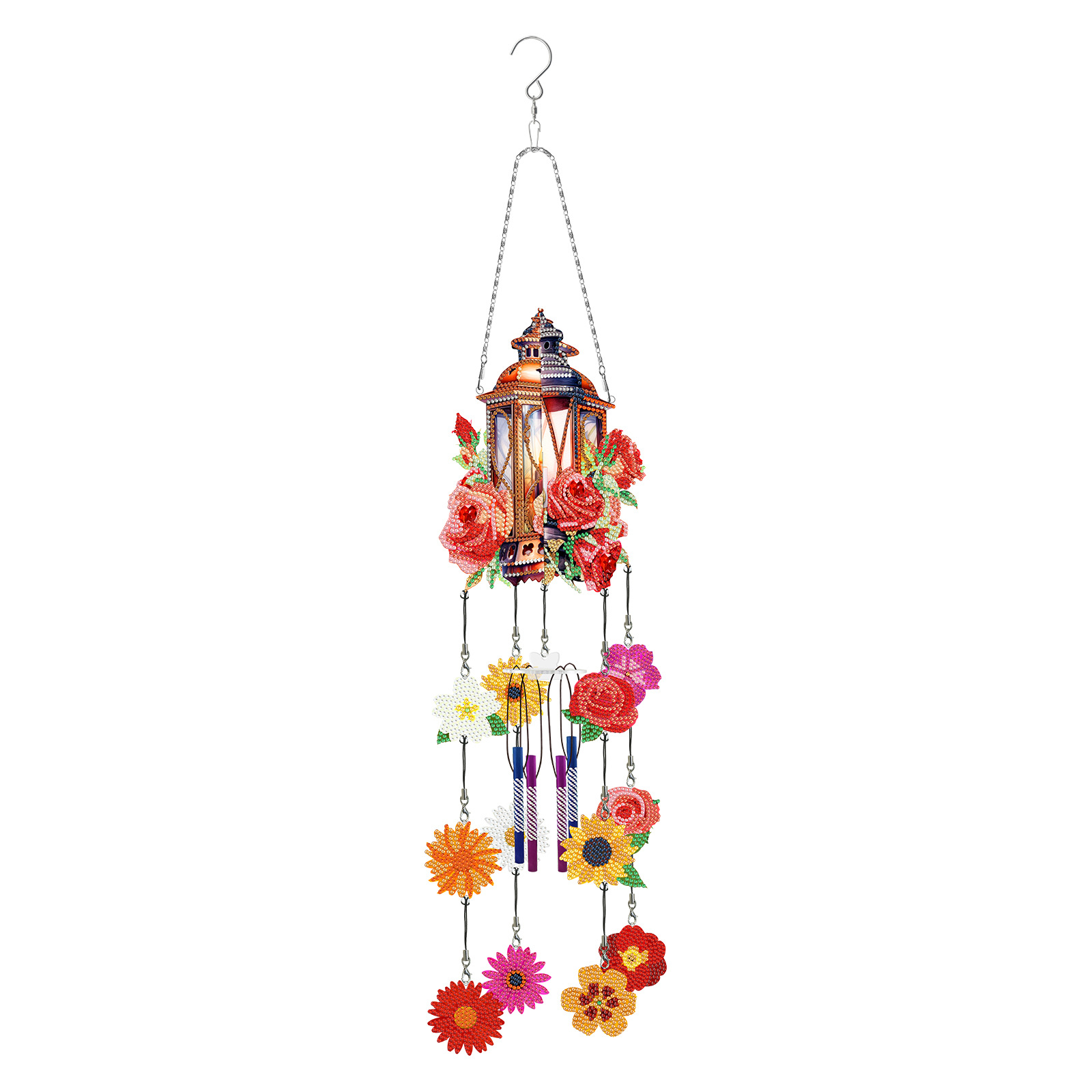1pcs Cross border New Product Handmade DIY Point Diamond Wind Chime Pendant Spring Creative Design Three dimensional Wind Chime Decoration Hanging Painting
