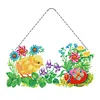 5D DIY Special Shaped Diamond Painting Easter Egg Bunny Festival Hanging With Lamp String Kit