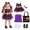 18&rdquo; Sweetheart Girl Halloween Black Cat Dress 6 Pieces Set for Reborn Dolls - RBBI-Myrebornbabydoll&reg; 	 Myrebornbabydoll&reg;