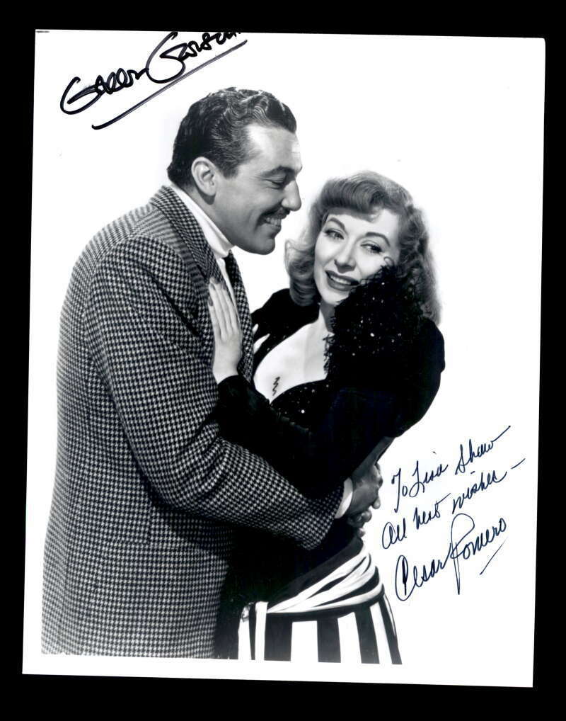 Greer Garson Cesar Romero PSA DNA Coa Hand Signed 8x10 Photo Poster painting Autograph