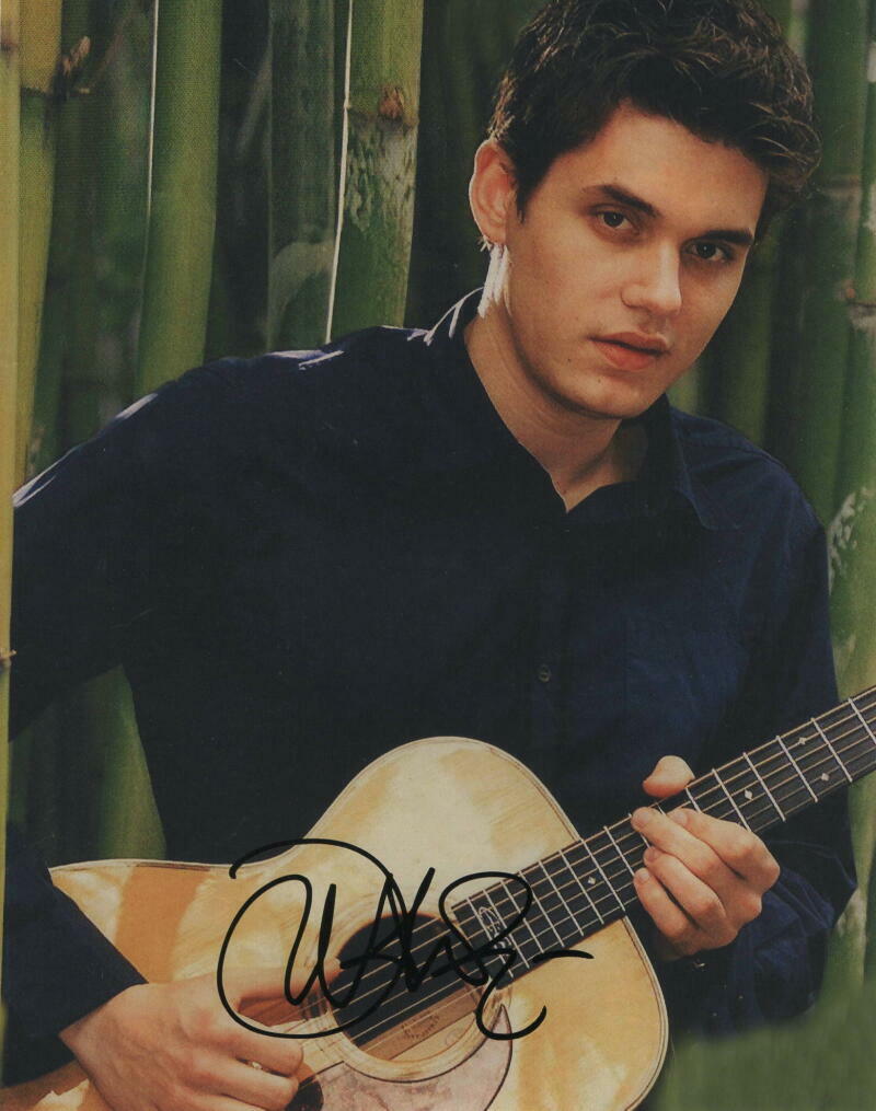 JOHN MAYER SIGNED AUTOGRAPH 8X10 Photo Poster painting - YOUNG STUD, ROOM FOR SQUARES REAL COA