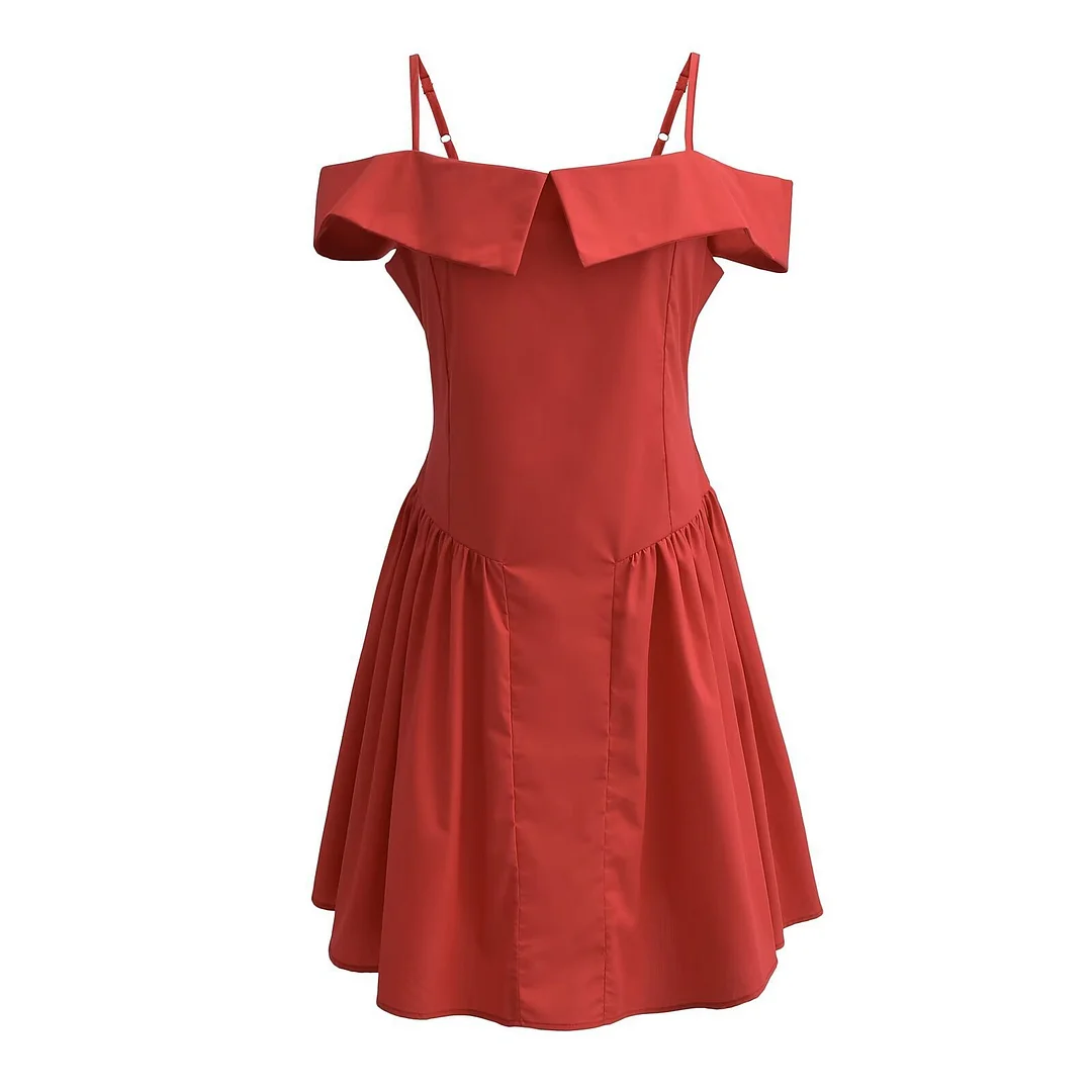 Woherb Woherb Spring New Sweet One Word Collar Sling Dress Sexy Back Chic Slim Short Dress-Outfit Ideas