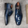 Mens Patent Leather Derby Dress Shoes