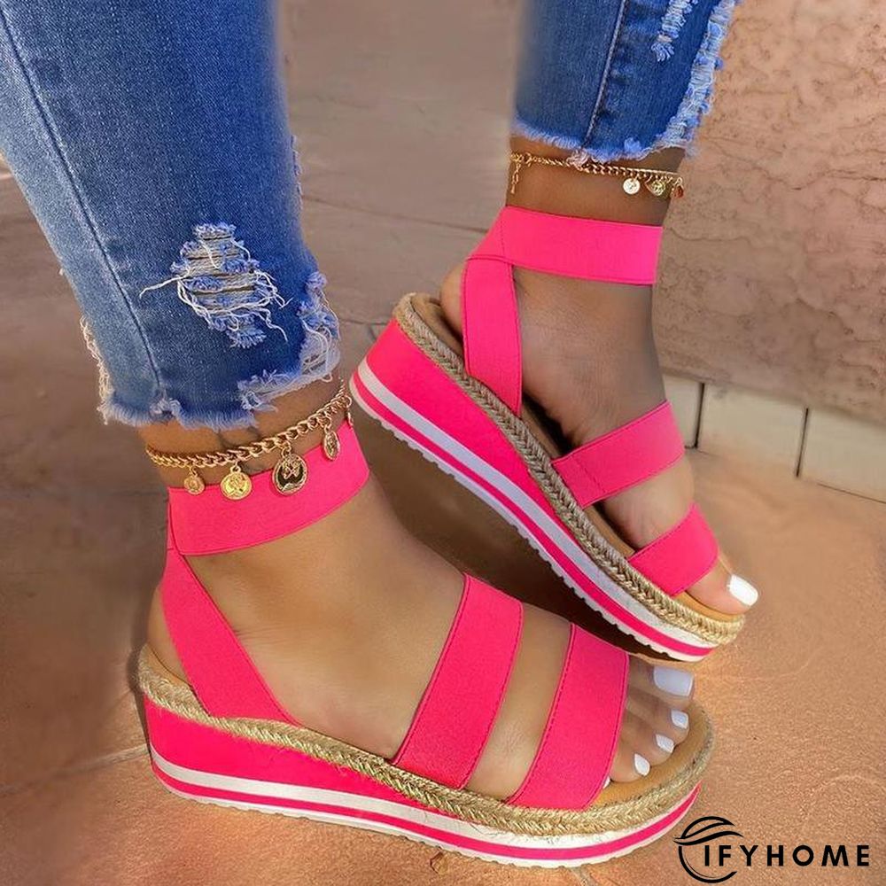 Suede Wedge Heel Sandals | IFYHOME