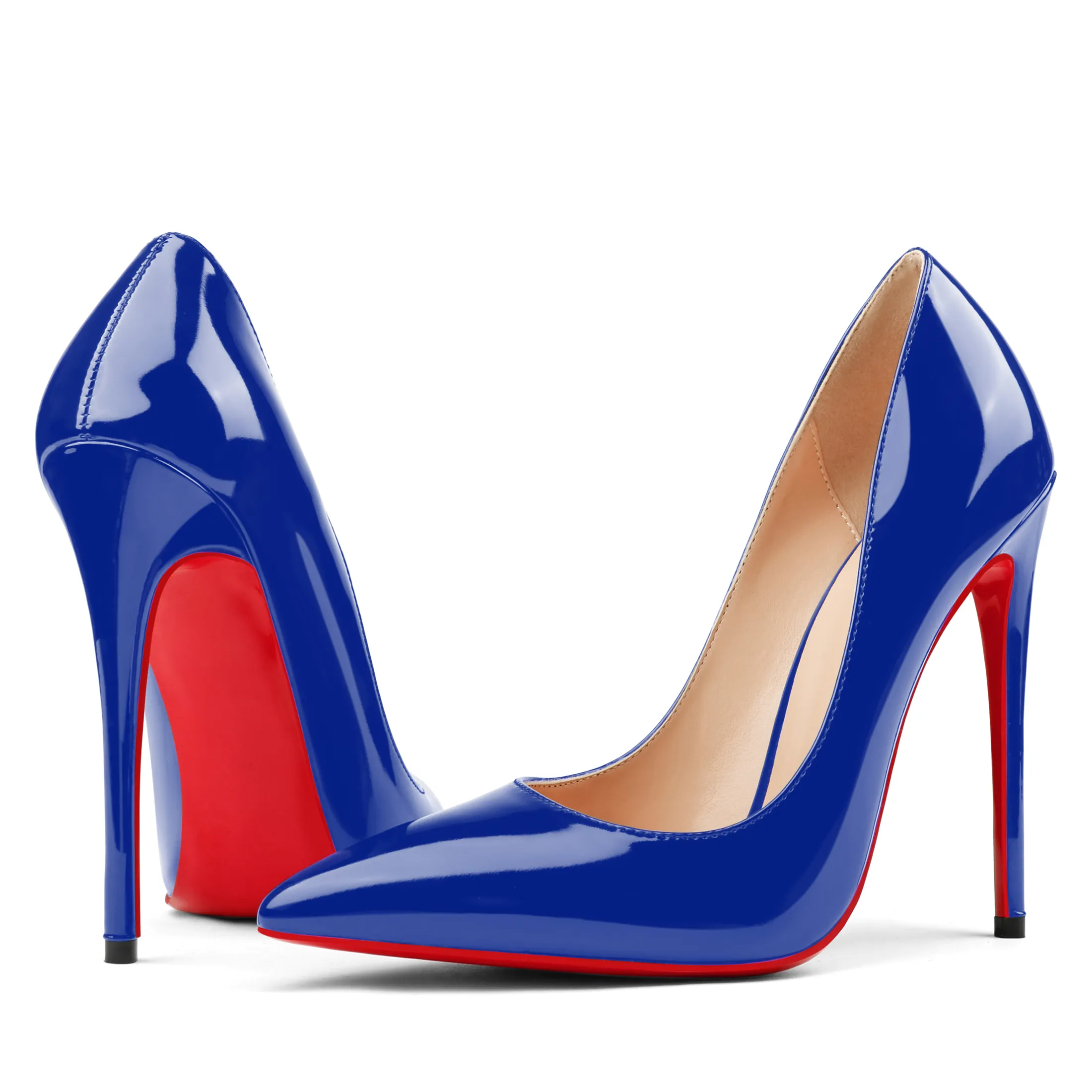 120mm Women's Party Daily Red Soles Patent Pumps-vocosishoes