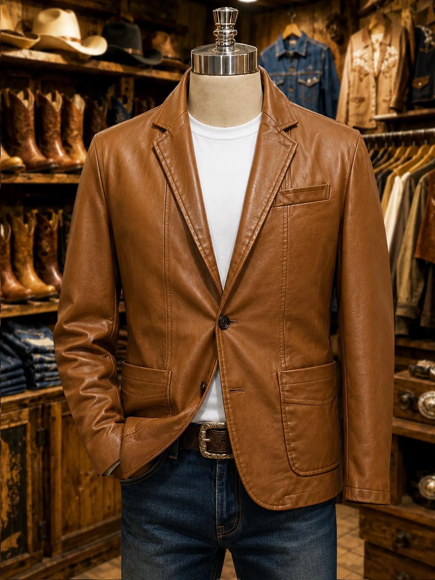 Men Can&rsquo;t Get Enough of This Comfortable Calfskin Leather Blazer