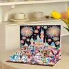 (US Only)12 Cute Animals DIY Diamond Ornaments Scene Box for Home Office Bedroom