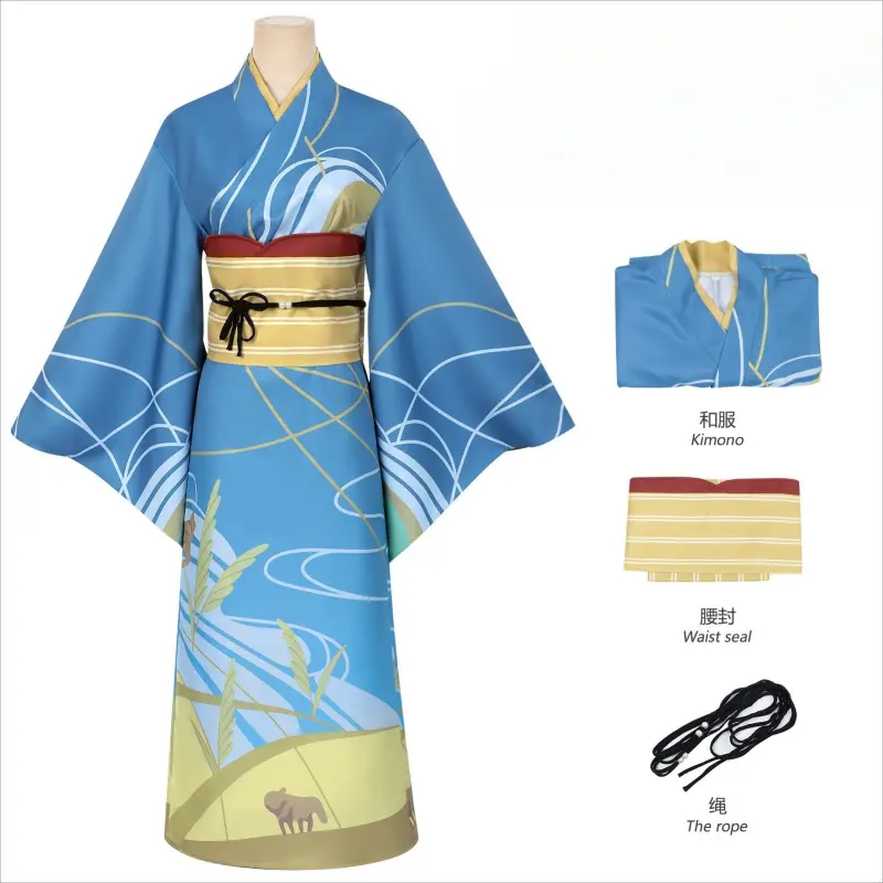 [Wetrose] Pre-Order 20 Seiki Denki Mokuroku Inako Momokawa Kimono Anime Cosplay Costume