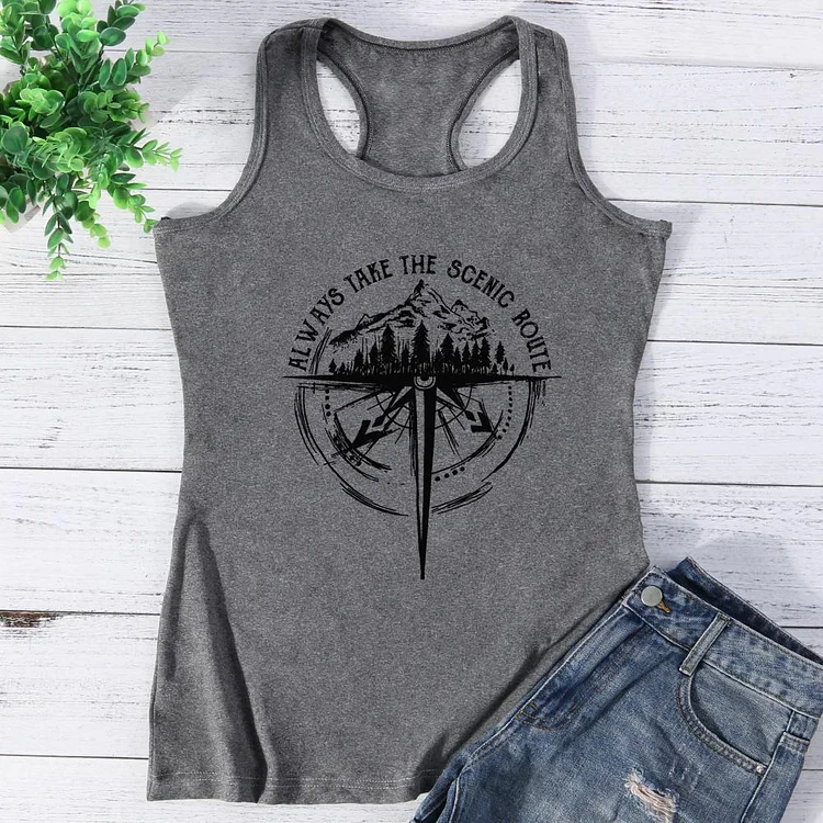 Always Take The Scenic Route Vest Top-Annaletters