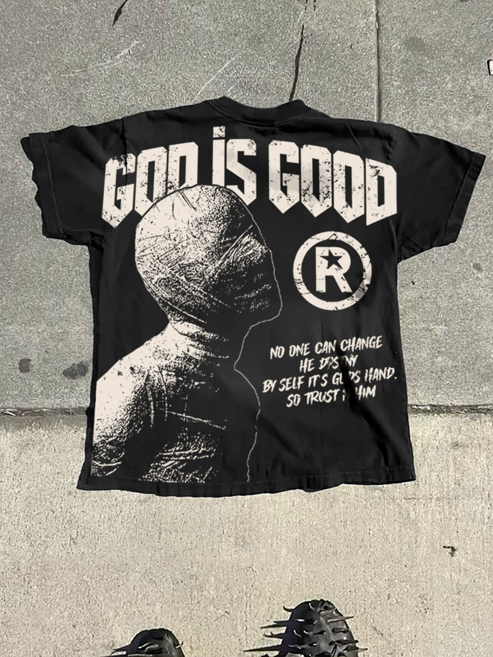 God Is Good-vintage Destiny Mummy Graphic Cotton T-shirt