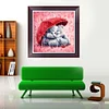 Umbrella  bear - round drill diamond painting - 30*30cm