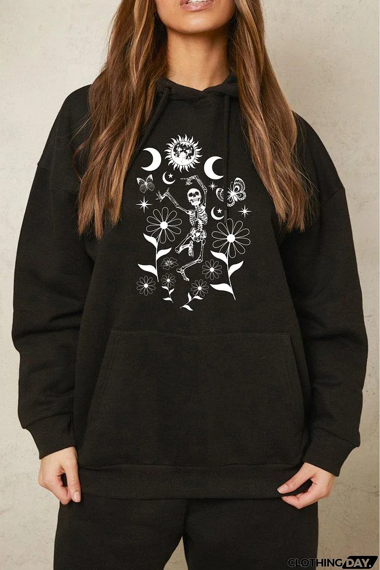 Simply Love Simply Love Full Size Dancing Skeleton Graphic Hoodie