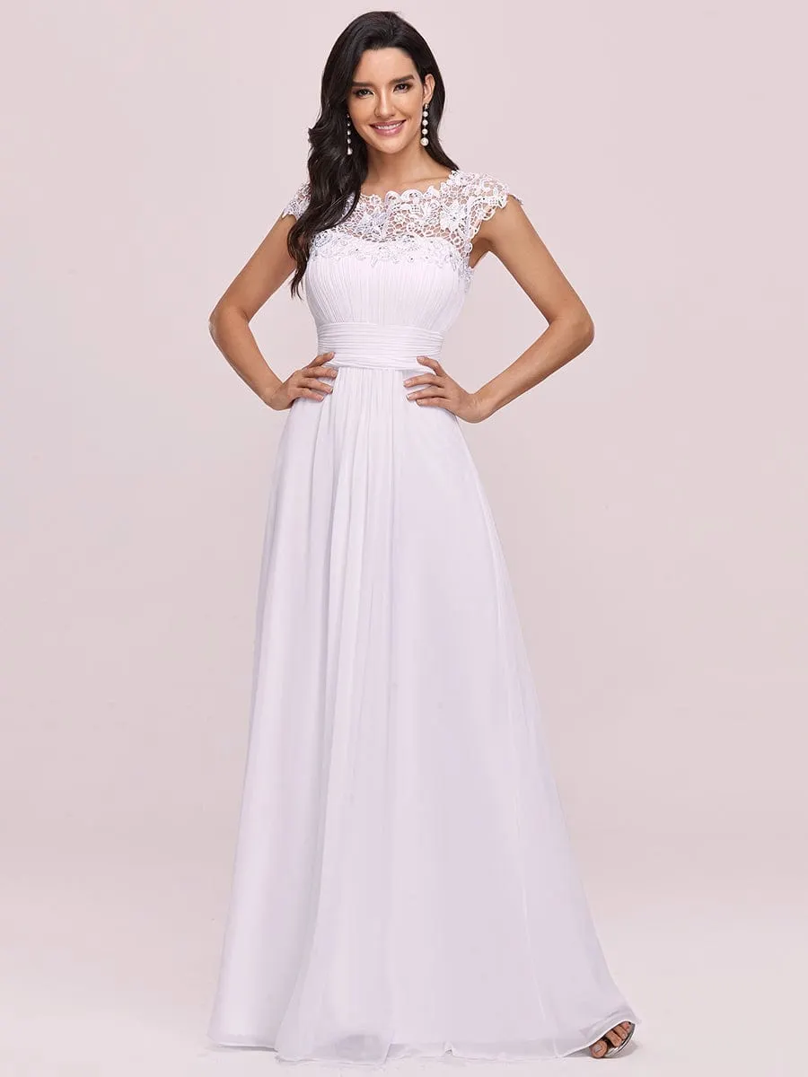 Sophisticated Lace Detail Evening Gown