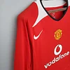 2004-2006 Retro Manchester United Home Long sleeve Football Shirt 1:1 Thai Quality