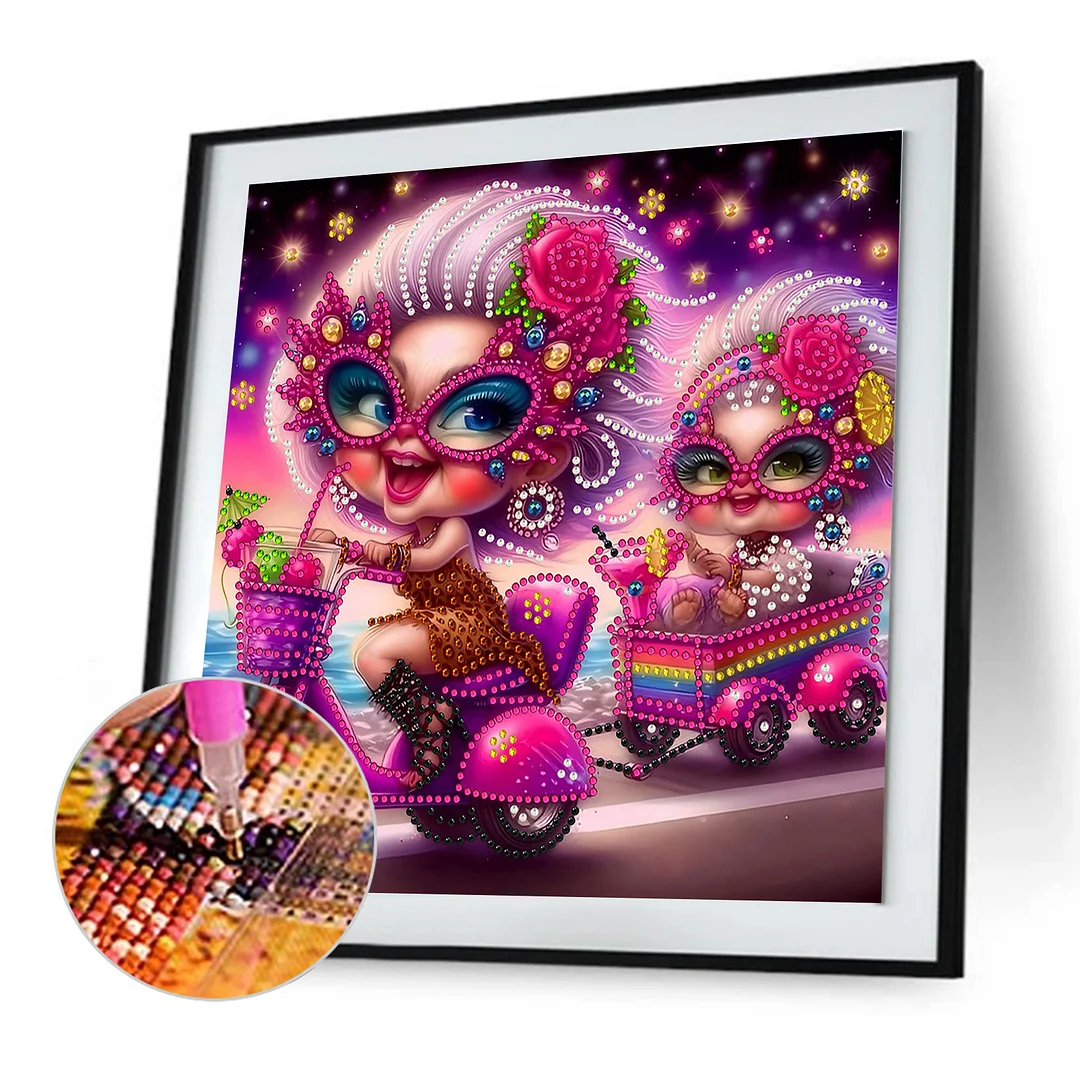 Grandma - Diamond Painting - Partial Special Shaped Drill(Canvas|30*30cm)