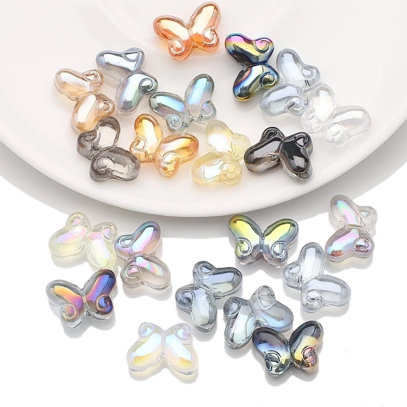 20 PCS/Package 10x14mm Glass Butterfly Beads
