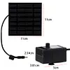 1.4W Solar Adjustable Fountain Pump with 7 Nozzles Solar Panel Kit for Bird Bath