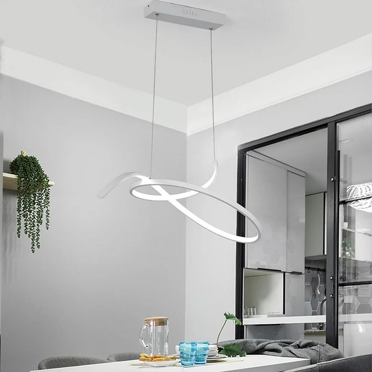 Adjustable Modern Chandelier Light Wave Design Dining Room Chandeliers - Appledas