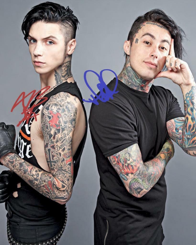 Andy Biersack and Ronnie Radke SIGNED AUTOGRAPHED 10 X 8