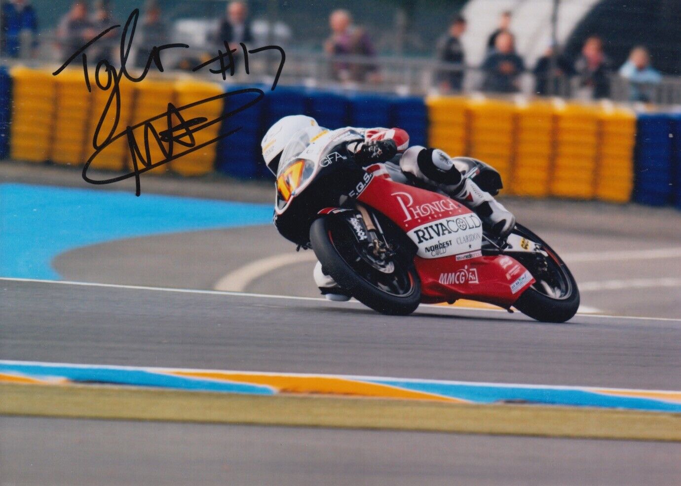 TAYLOR MACKENZIE HAND SIGNED 7X5 Photo Poster painting MOTOGP 125CC AUTOGRAPH