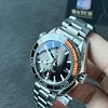 Planet Ocean 43.5mm Black/Orange Bezel Black Dial on SS Bracelet Super Clone