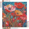 40x50cm coquelicot 5d bricolage full drill rond kit de peinture au diamant pour la d&eacute;coration murale de la maison