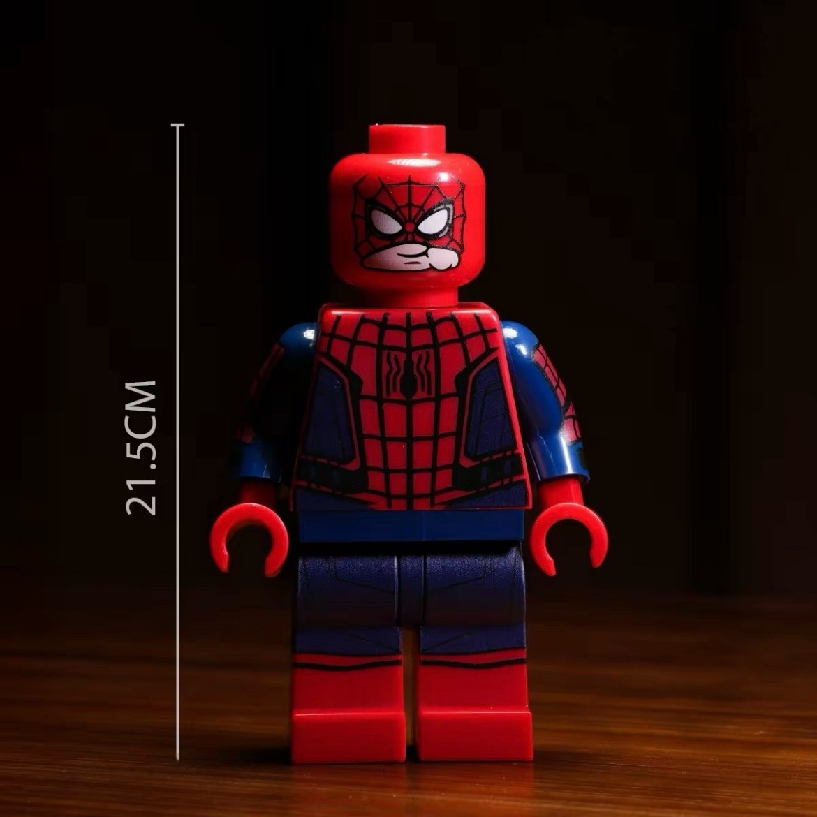 Giant Spider-Man Minifigure 21.5cm Tall - Superhero Building Block Figure (5 Spider-Man Suits + Mini Peter Parker)
