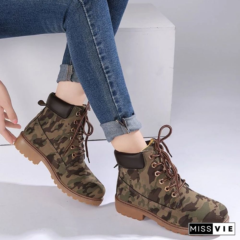 Vintage Martin Boots Lace-up Round Toe