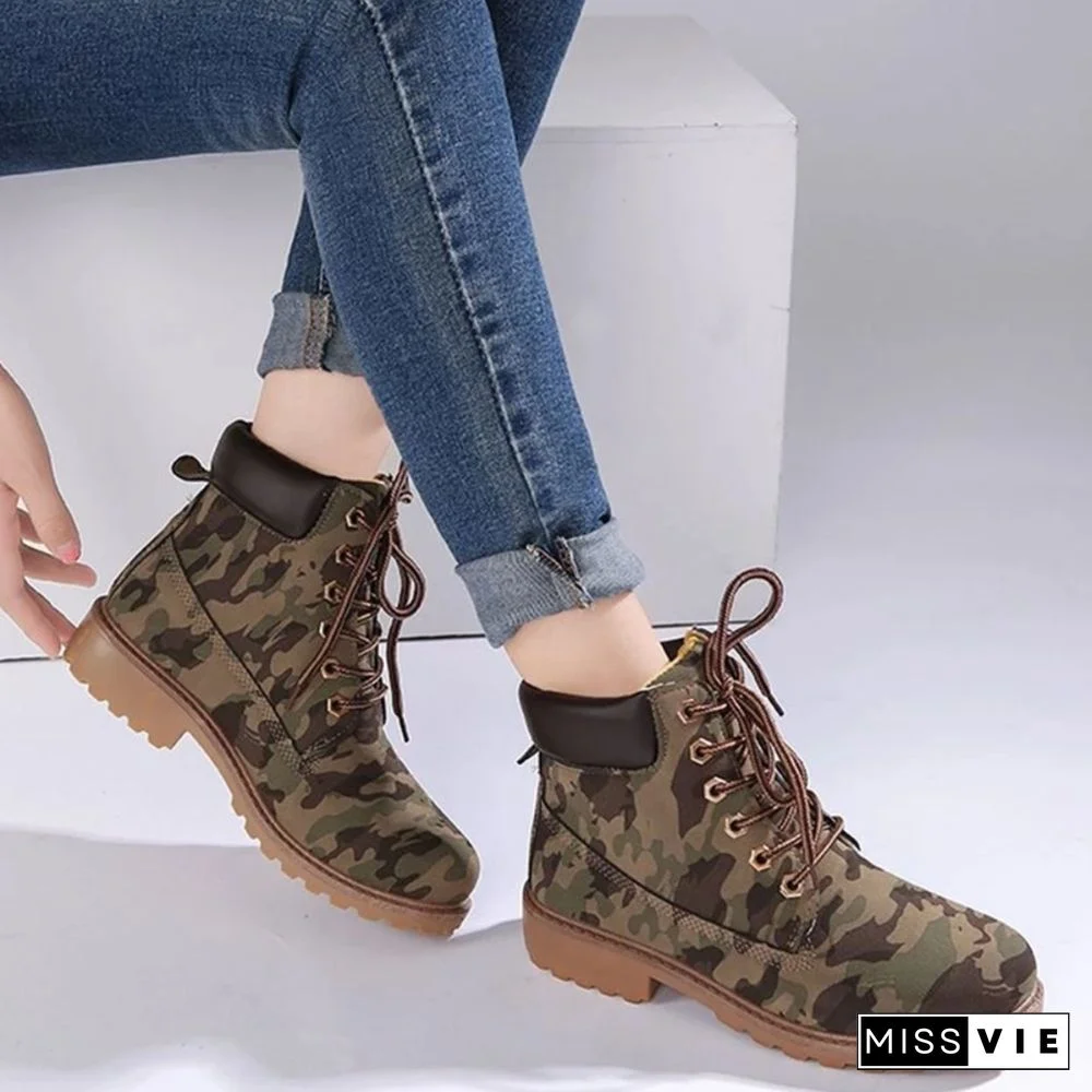 Vintage Martin Boots Lace-up Round Toe