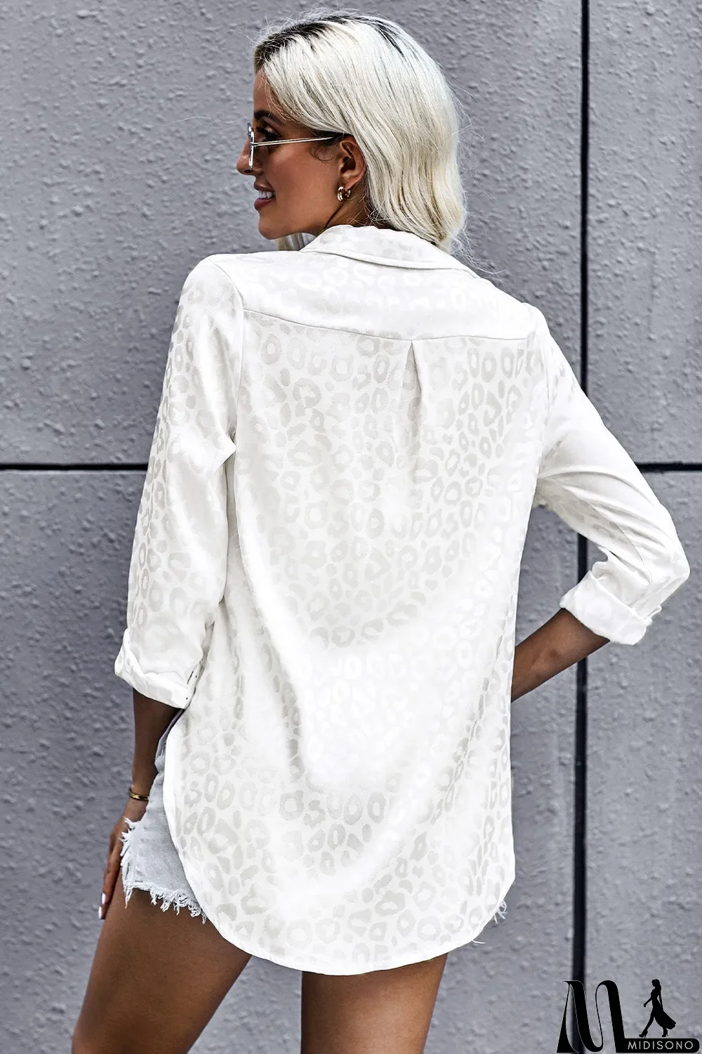 MidiSono - Embossed Button Shirt