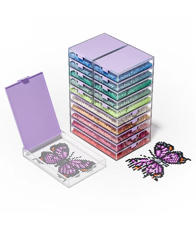 ダイヤモンドアート用トレイCateared Trabricks(トラブリックス) Trabricks Diamond Painting Storage Tray Bead Container Jewlery box