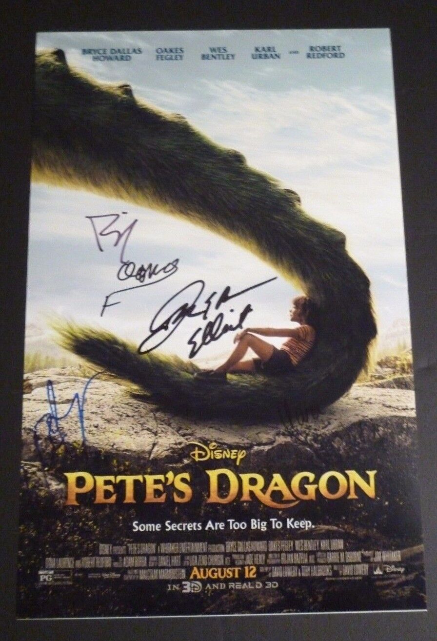 PETE'S DRAGON (2016) Cast(x4) Authentic Hand-Signed 11x17 Poster B