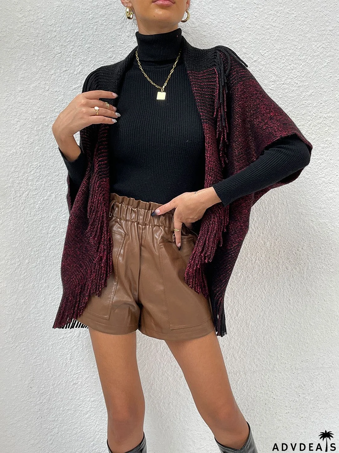 Fringe Detail Long Sleeve Cardigan