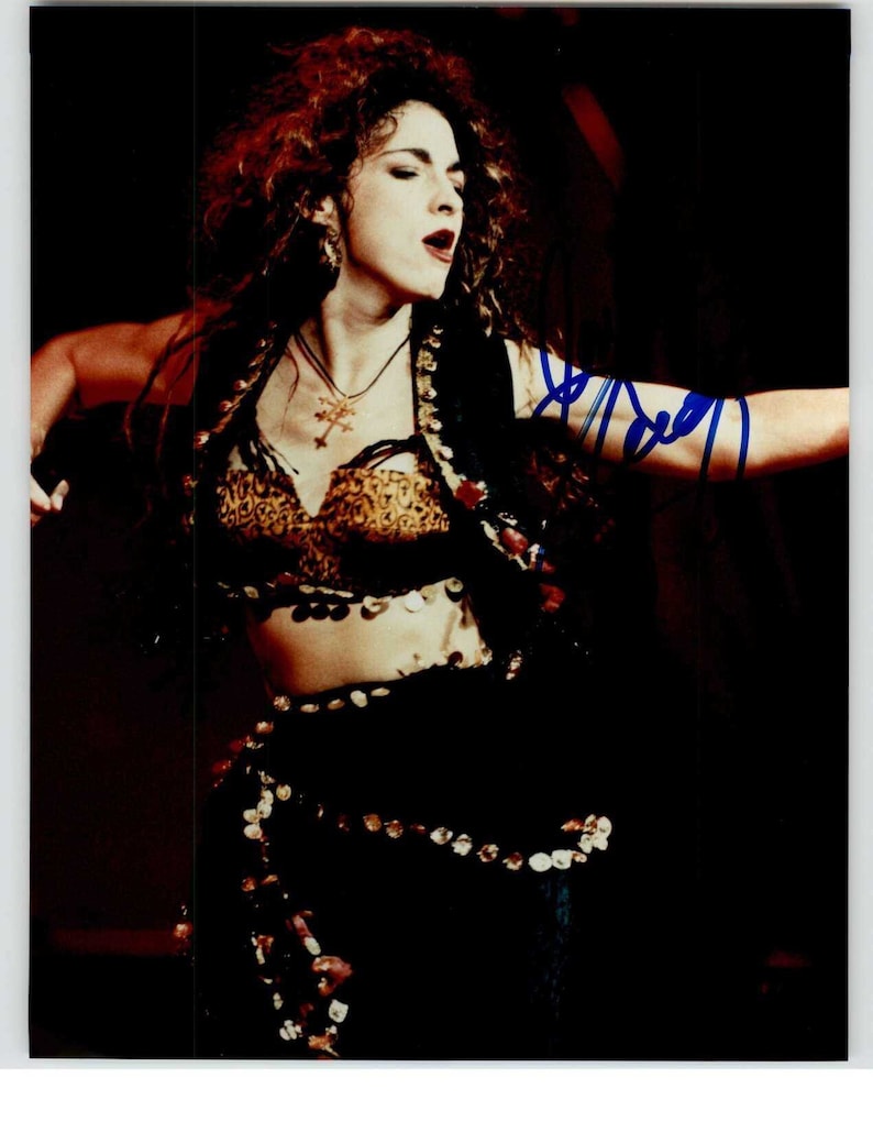 Gloria Estefan Autographed Color Glossy 8x10 Photo Poster painting