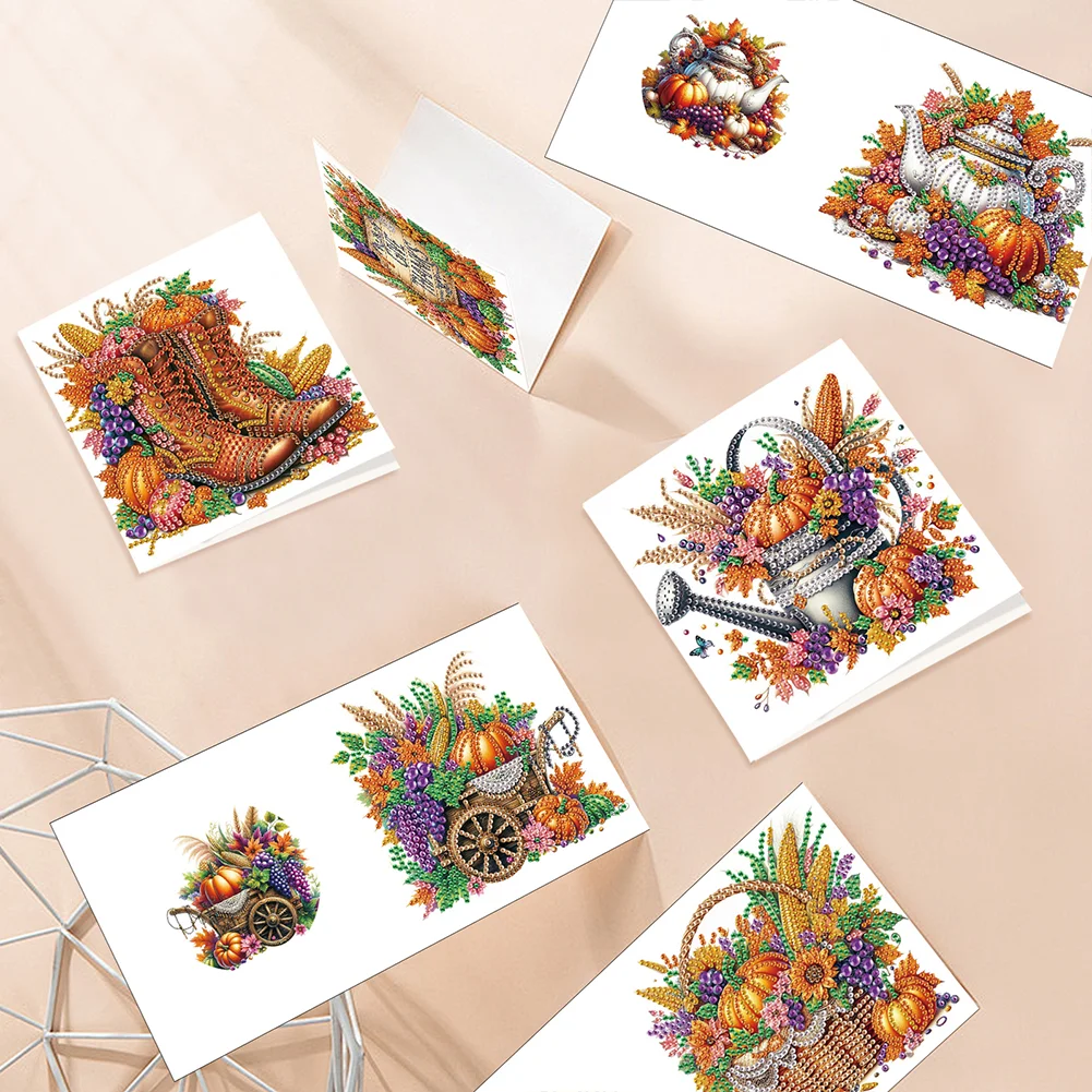 6PCS DIY Diamond Art Greeting Cards Congratulations Cards & Gifts (Halloween)