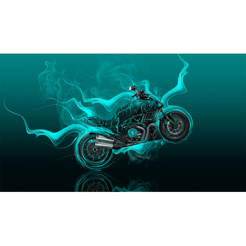 

Motorcycle - 11CT Stamped Cross Stitch - 60*40CM, 501 Original